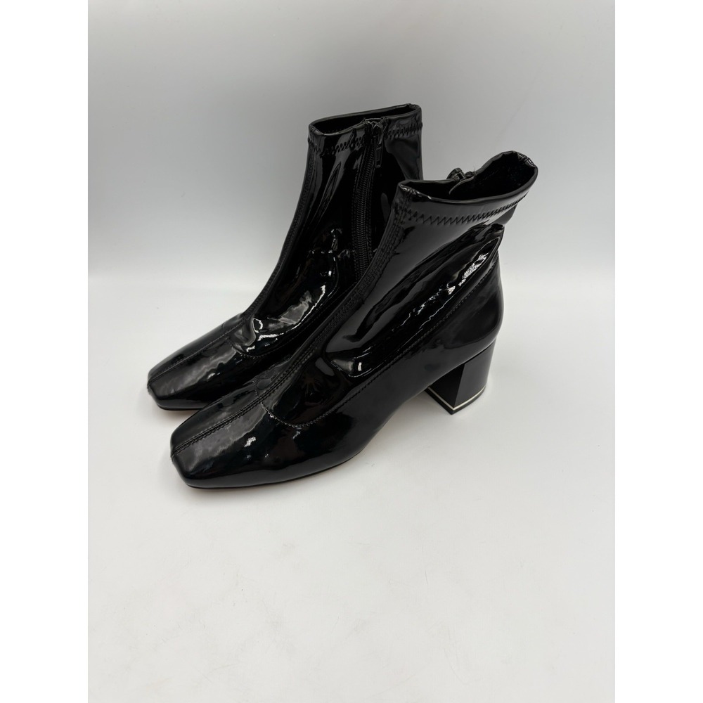 ALDO Lothellima Black Patent Ankle Boots Women US Size 7 - Picture 2 of 12